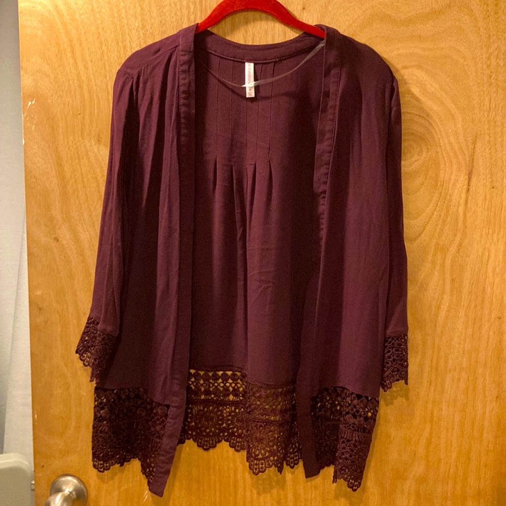 Xhilaration cardigan with lace detail